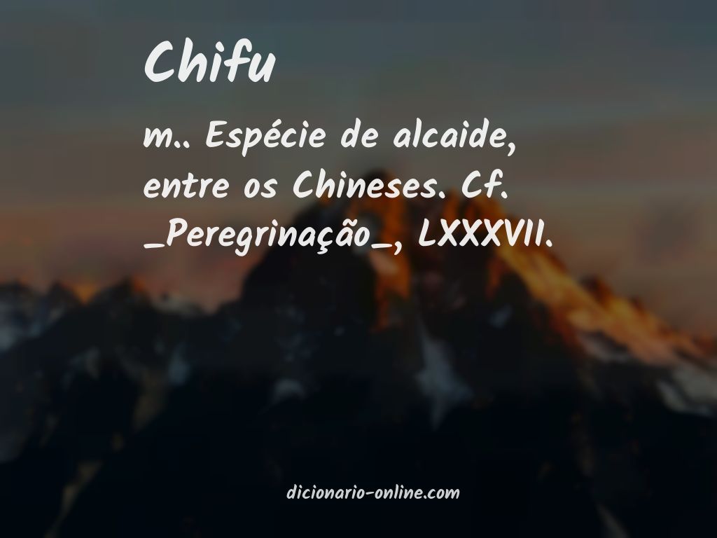 Significado de chifu
