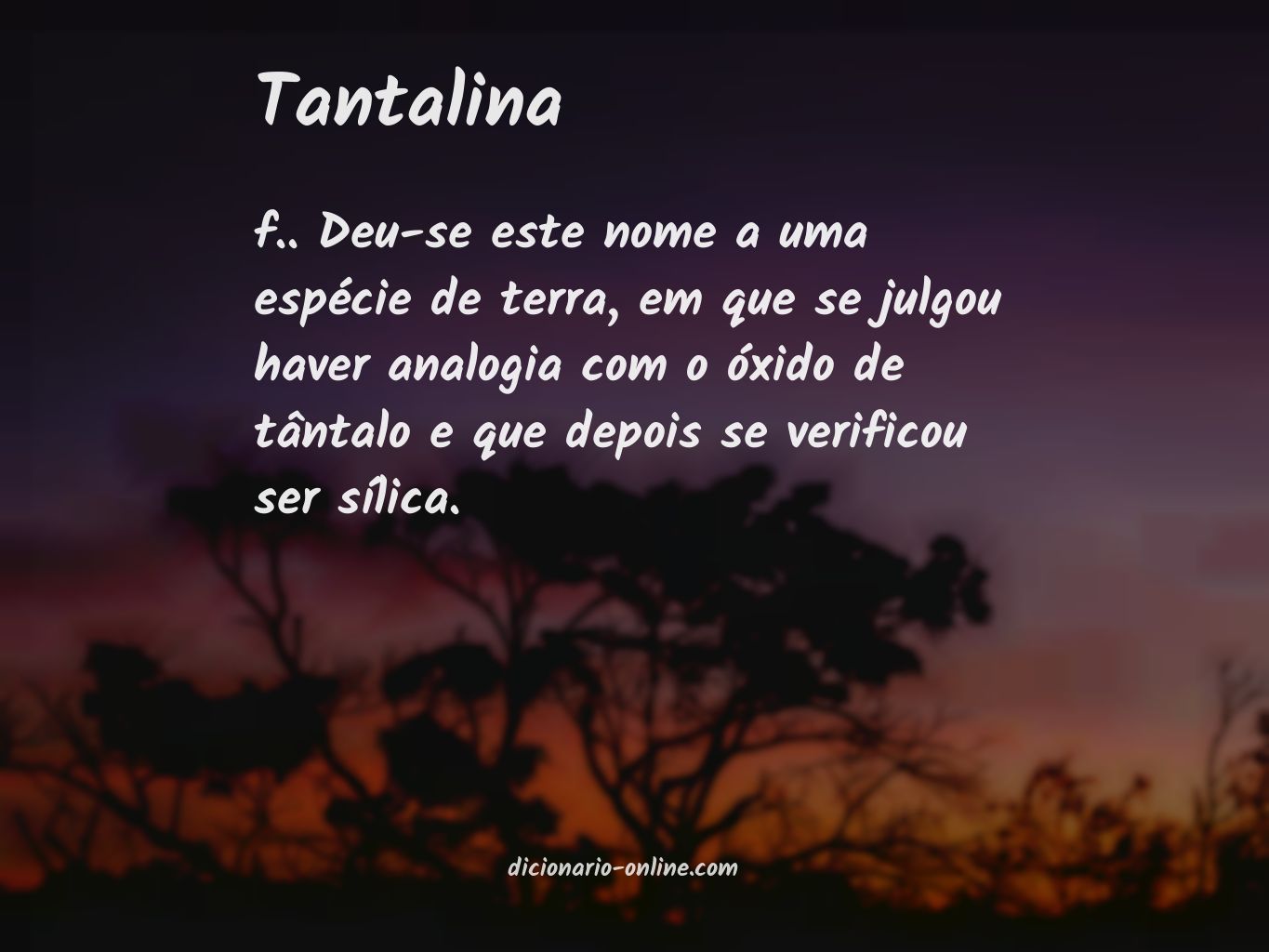 Significado de tantalina