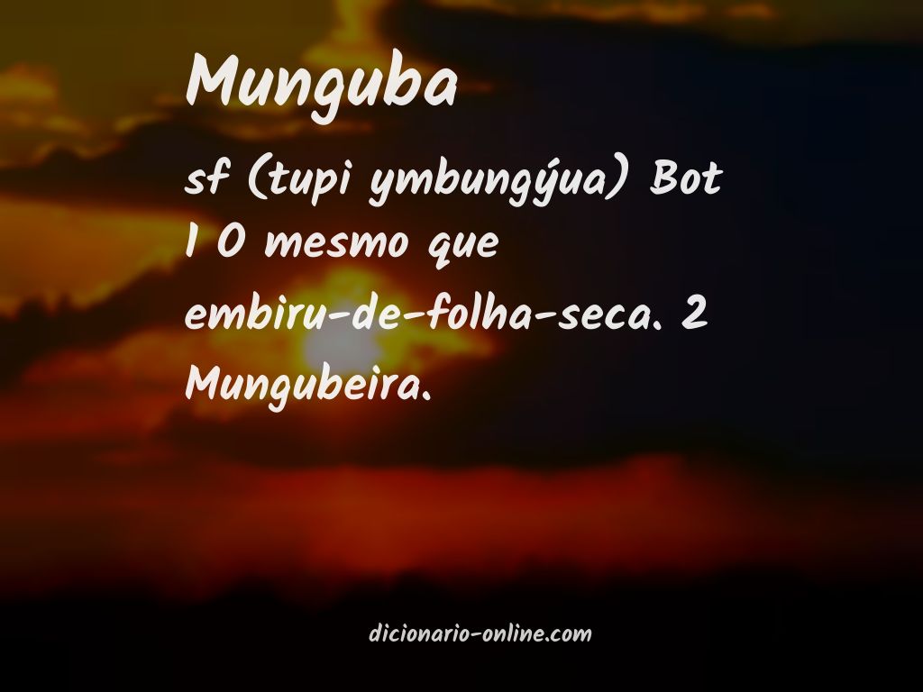 Significado de munguba