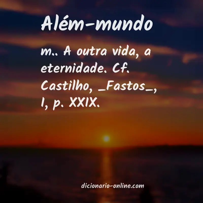 Significado de além-mundo