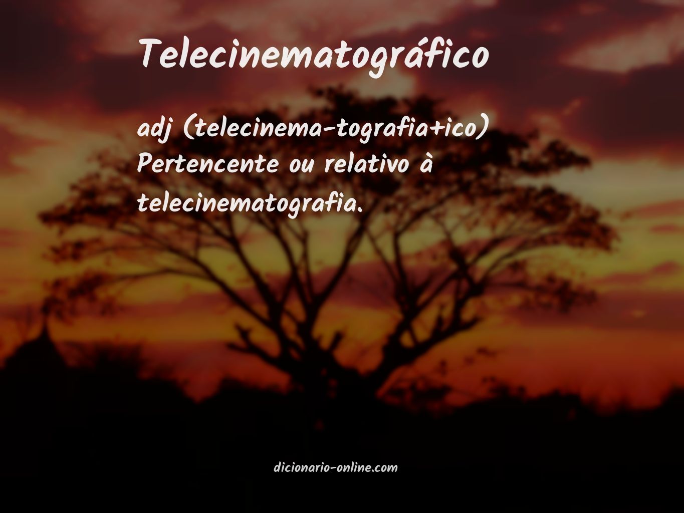 Significado de telecinematográfico