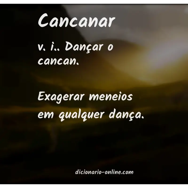 Significado de cancanar