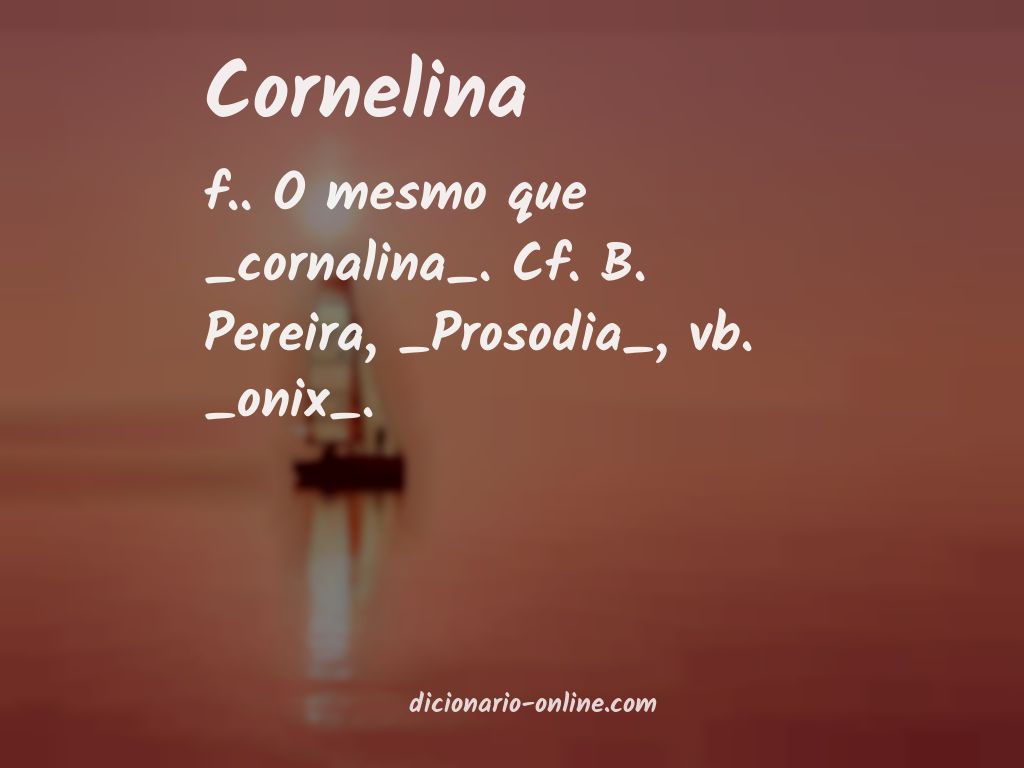 Significado de cornelina