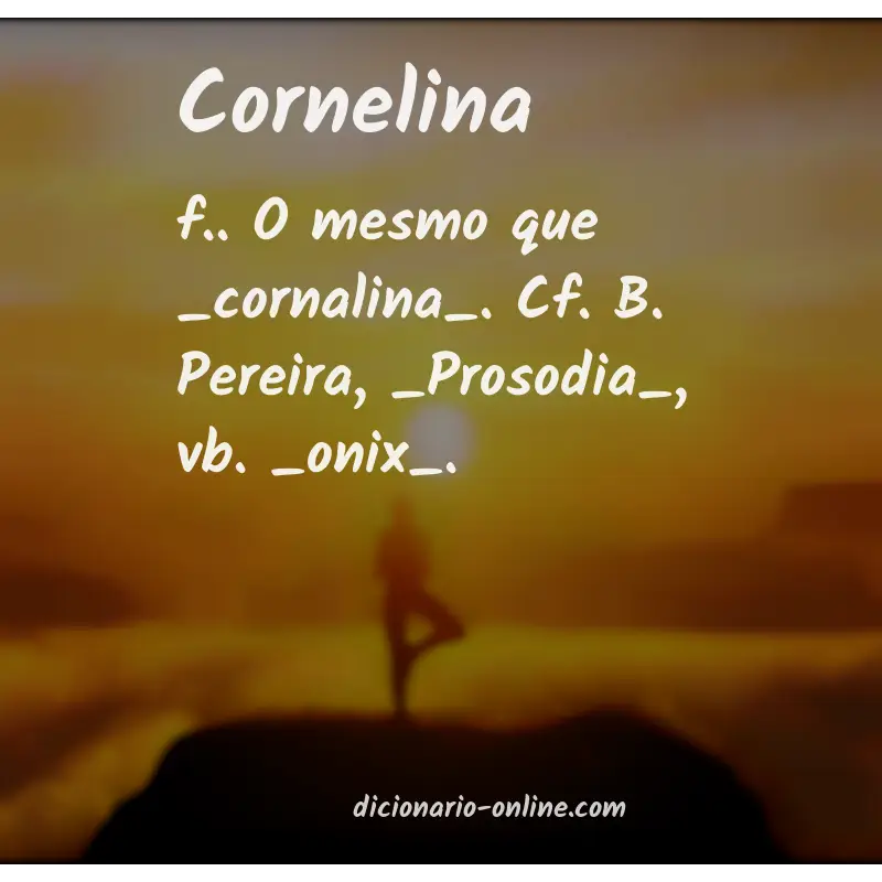Significado de cornelina