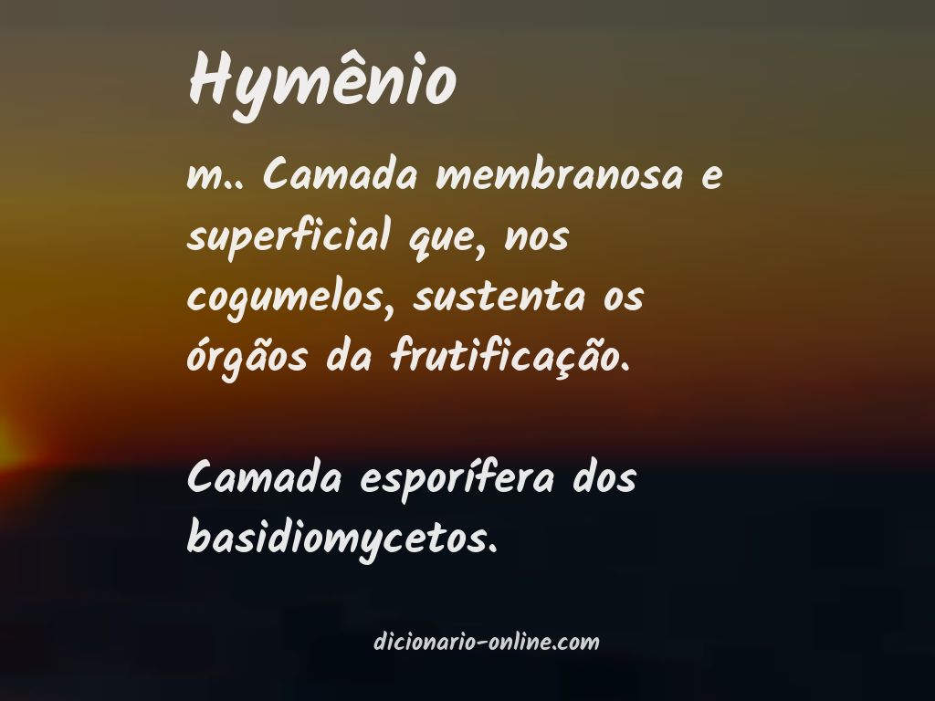 Significado de hymênio