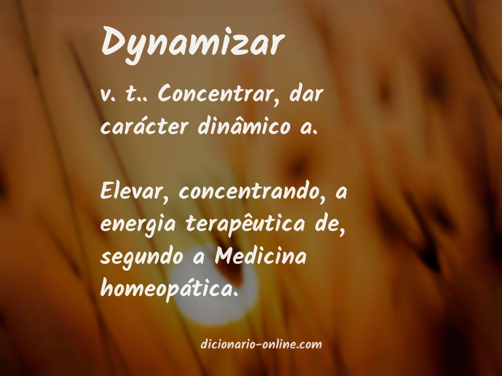 Significado de dynamizar