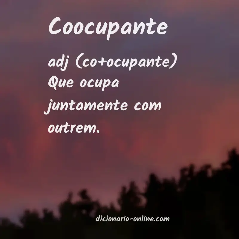Significado de coocupante
