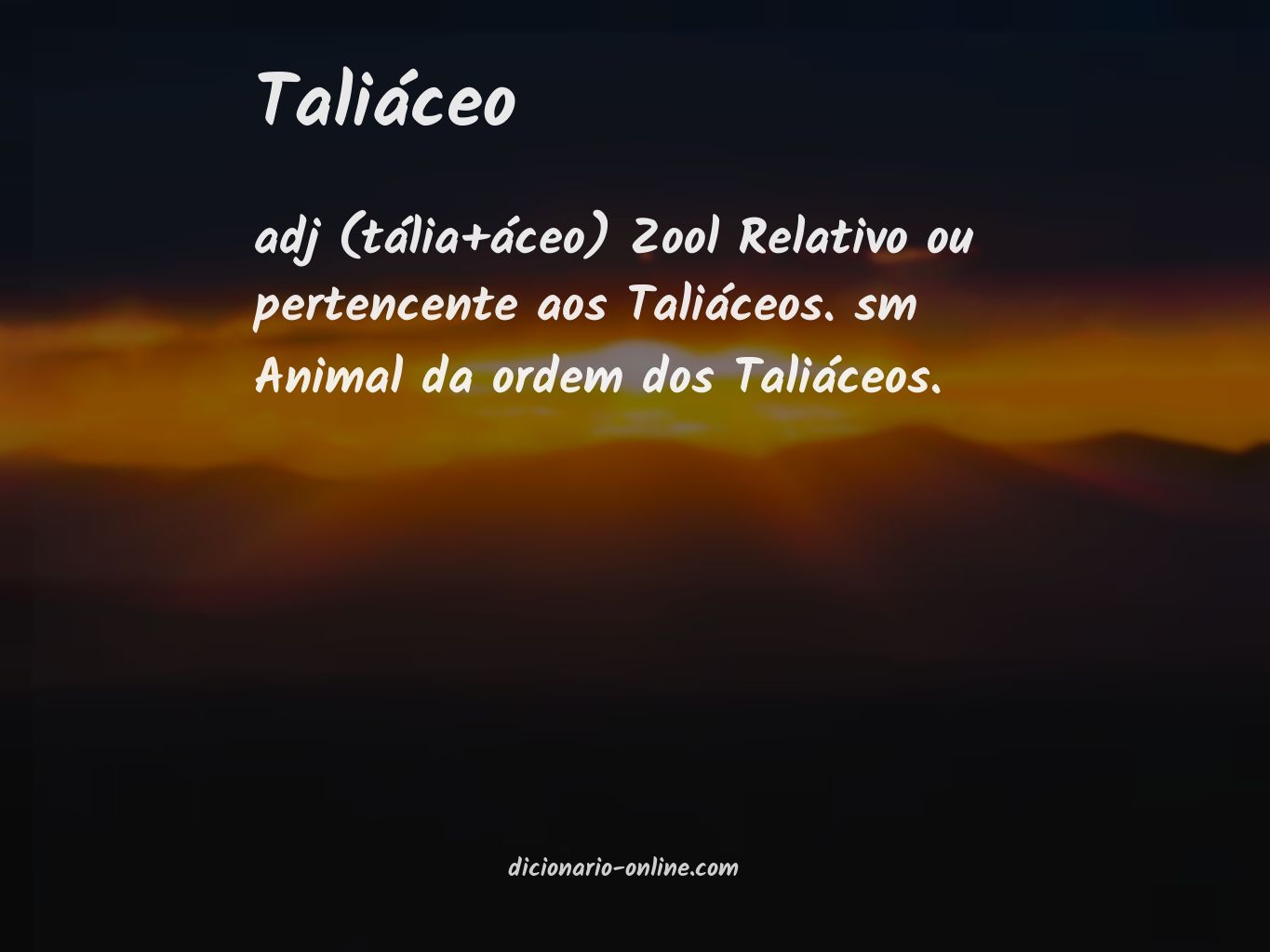 Significado de taliáceo