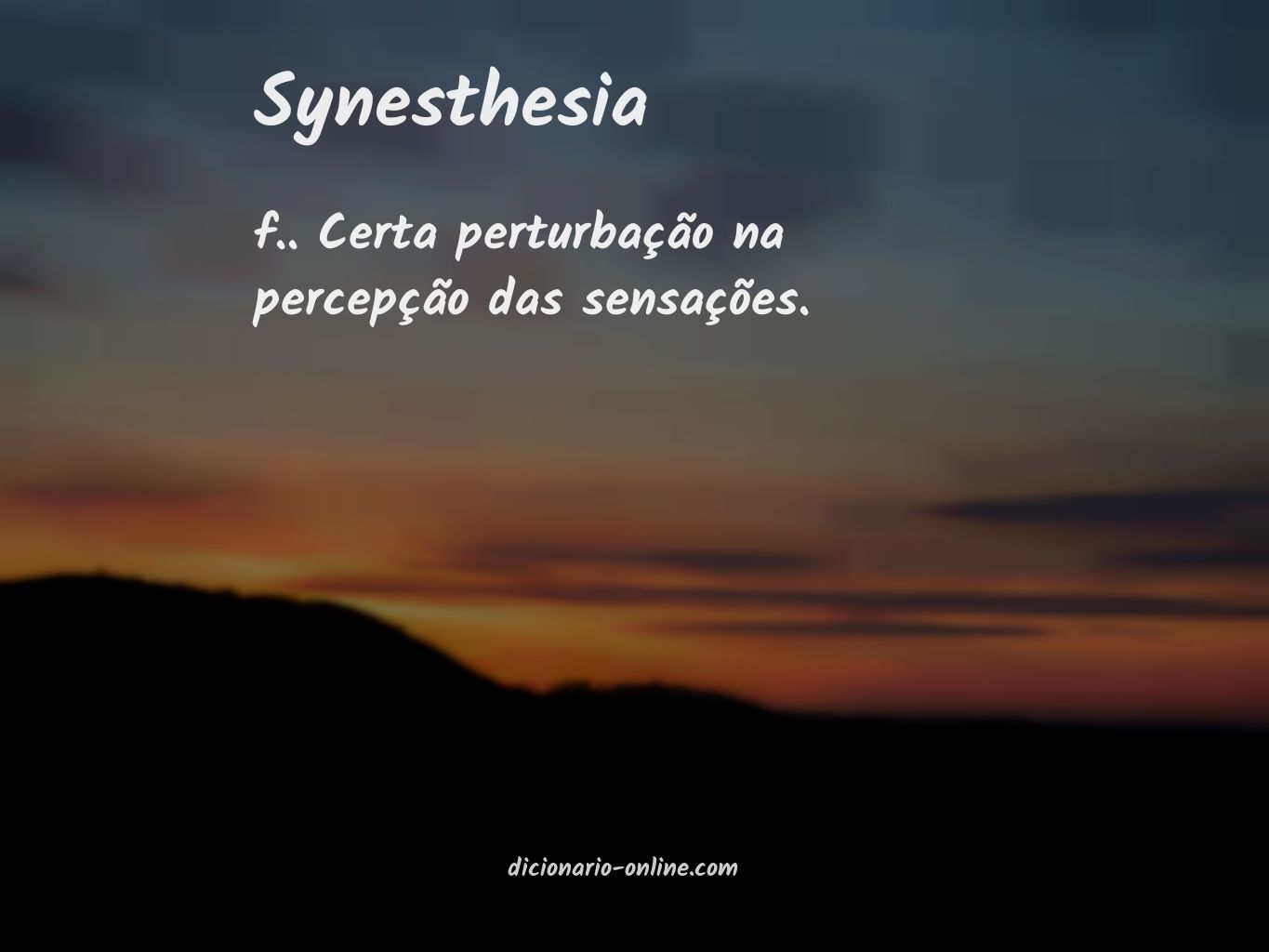 Significado de synesthesia
