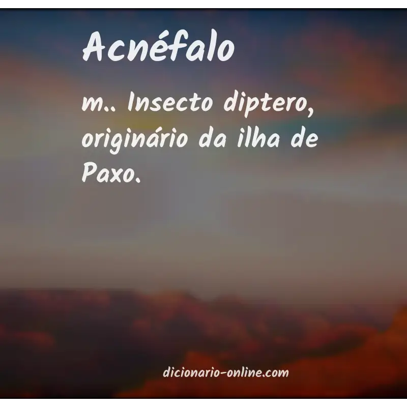 Significado de acnéfalo