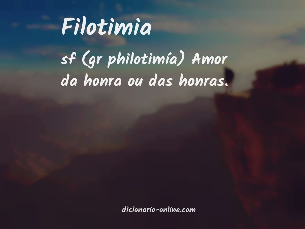 Significado de filotimia