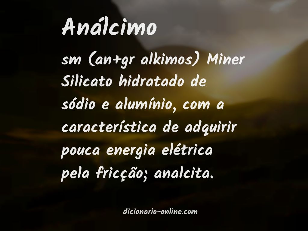 Significado de análcimo