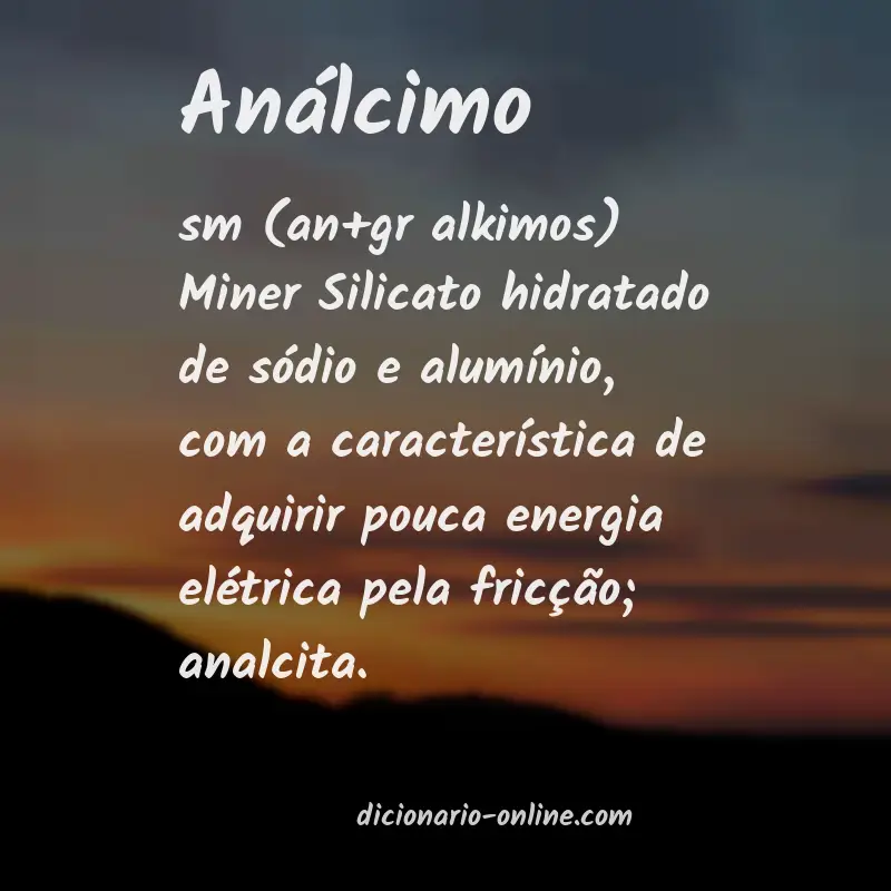 Significado de análcimo