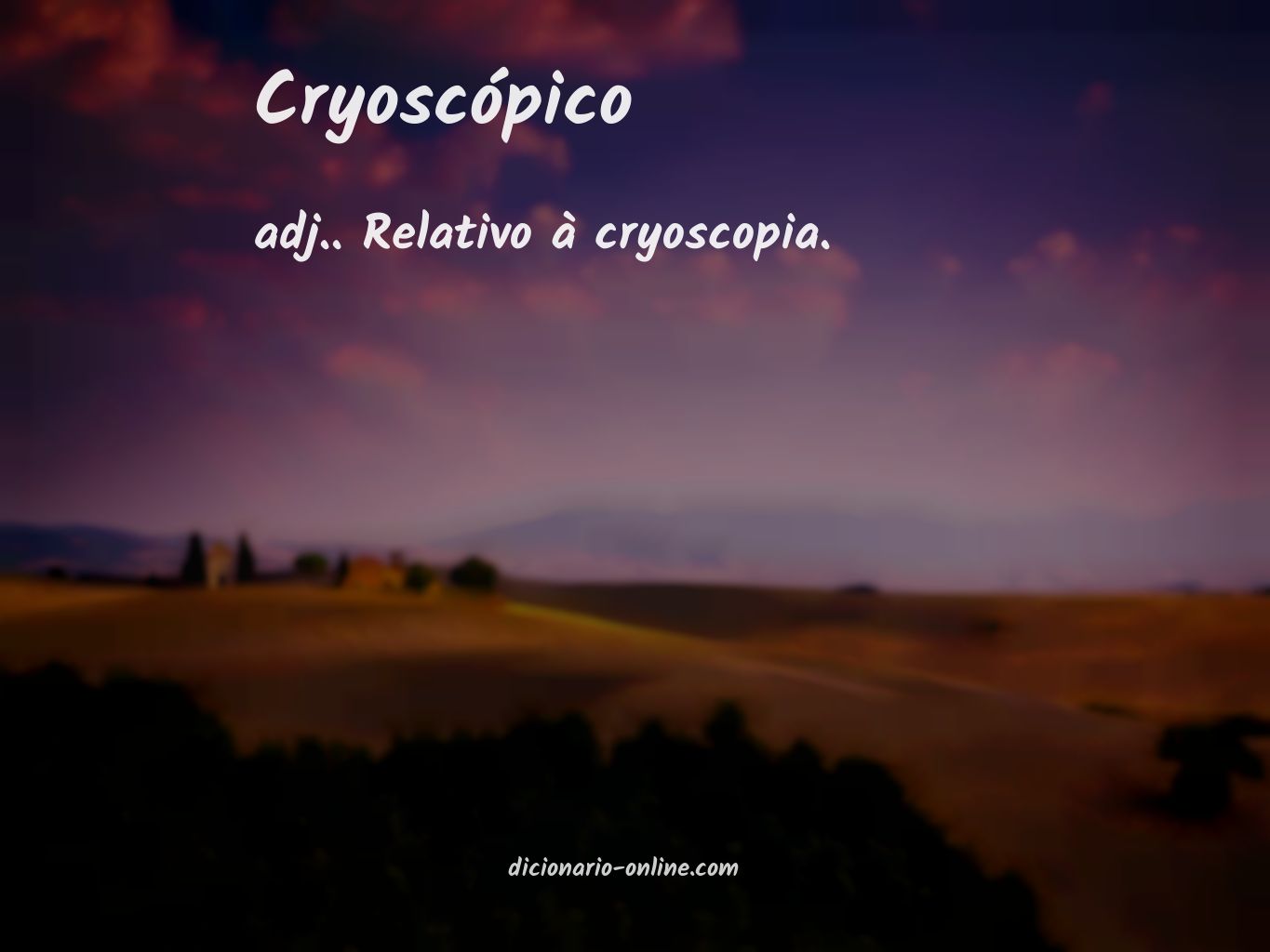 Significado de cryoscópico