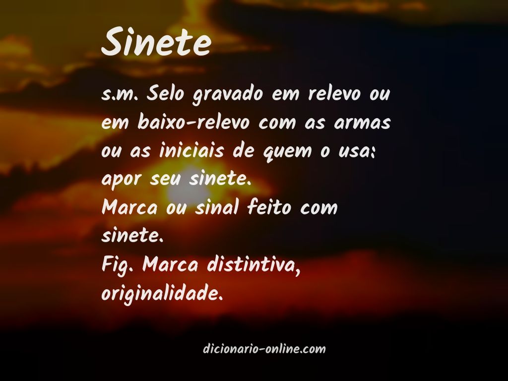 Significado de sinete