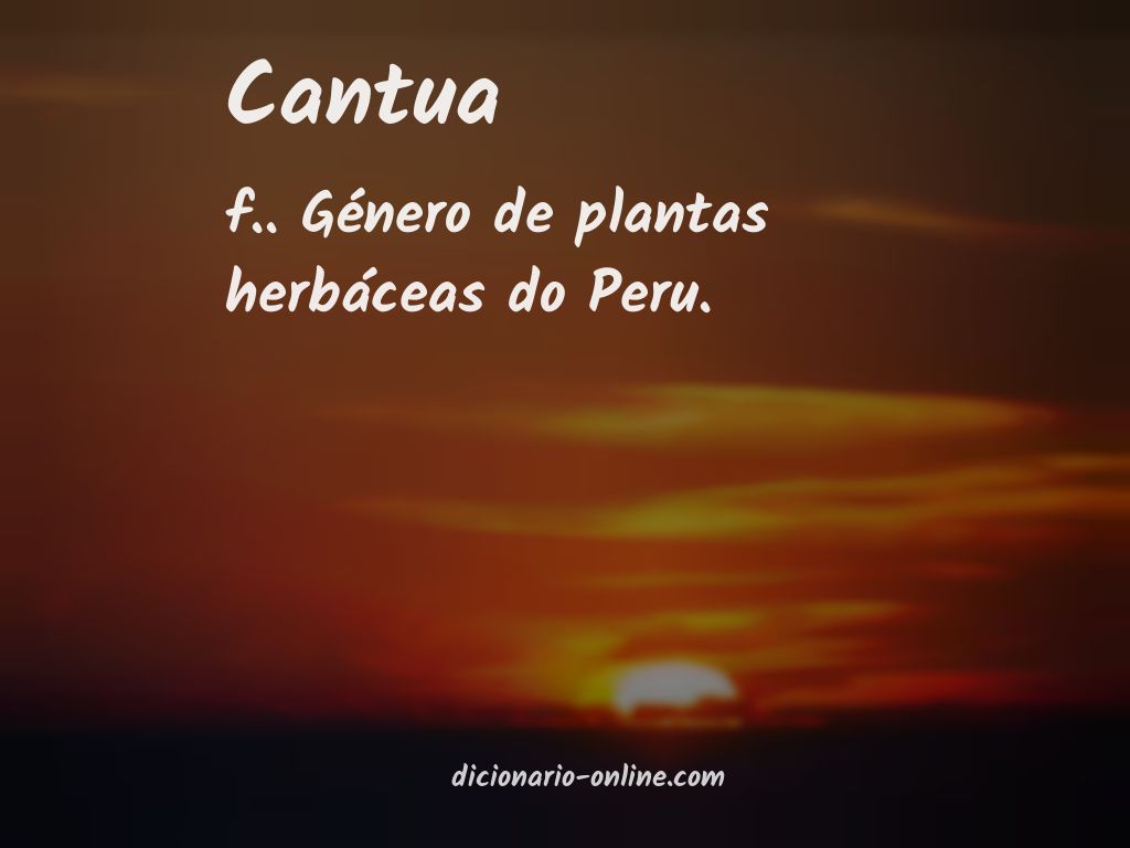 Significado de cantua