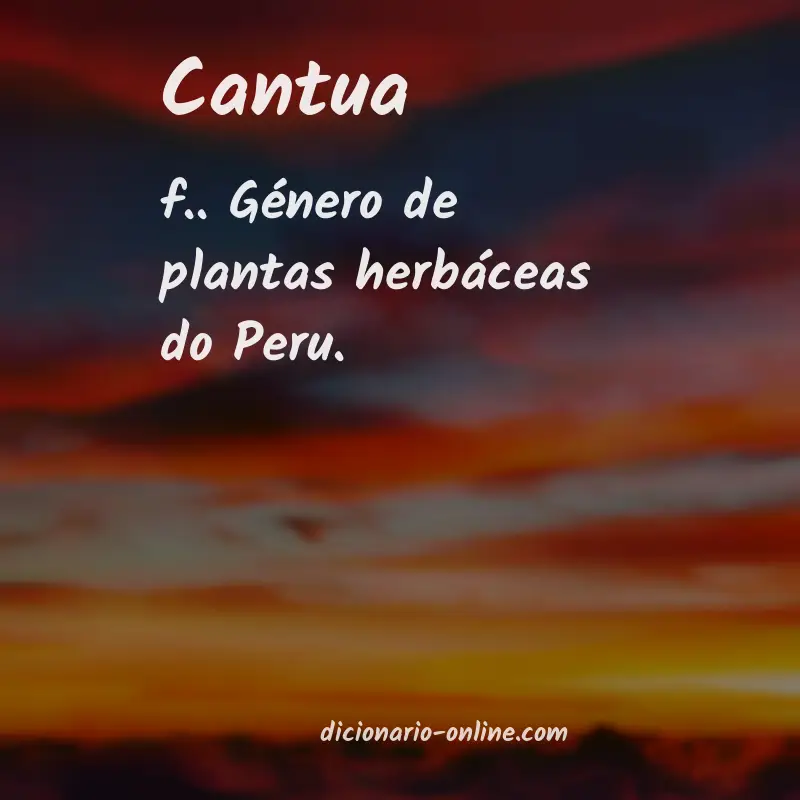 Significado de cantua