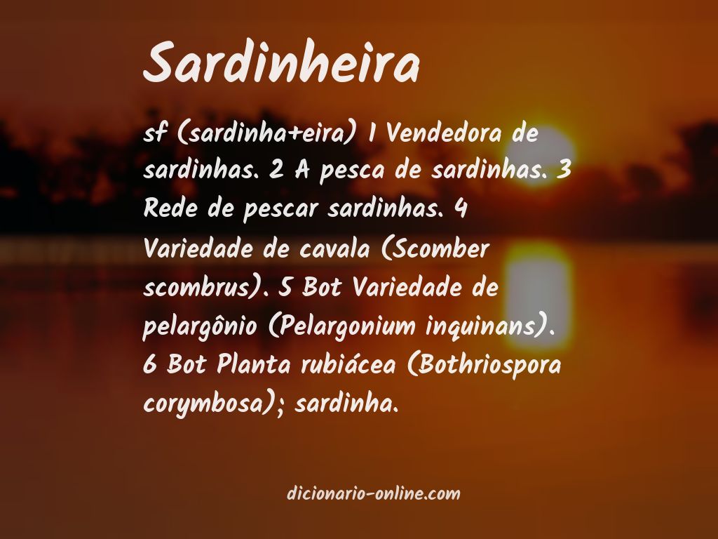 Significado de sardinheira