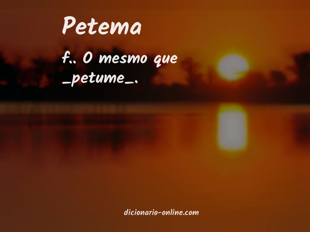 Significado de petema