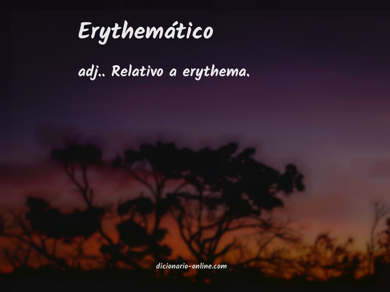 Significado de erythemático