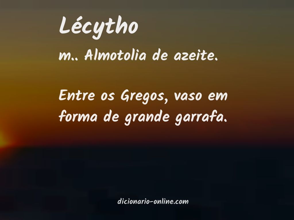 Significado de lécytho