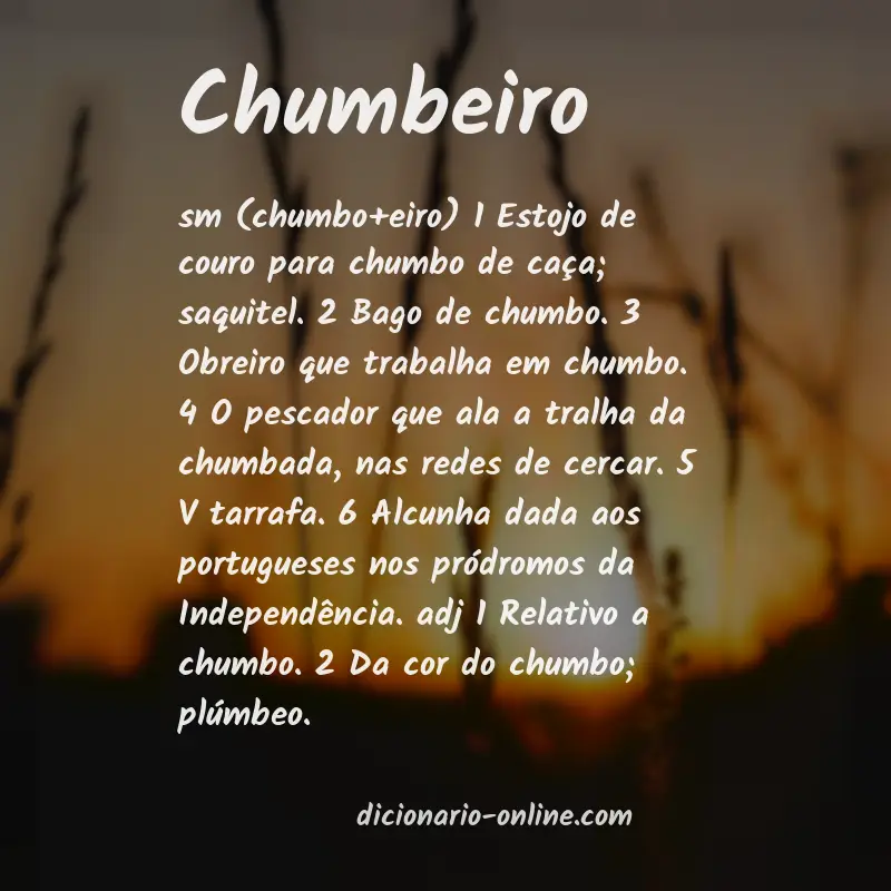 Significado de chumbeiro