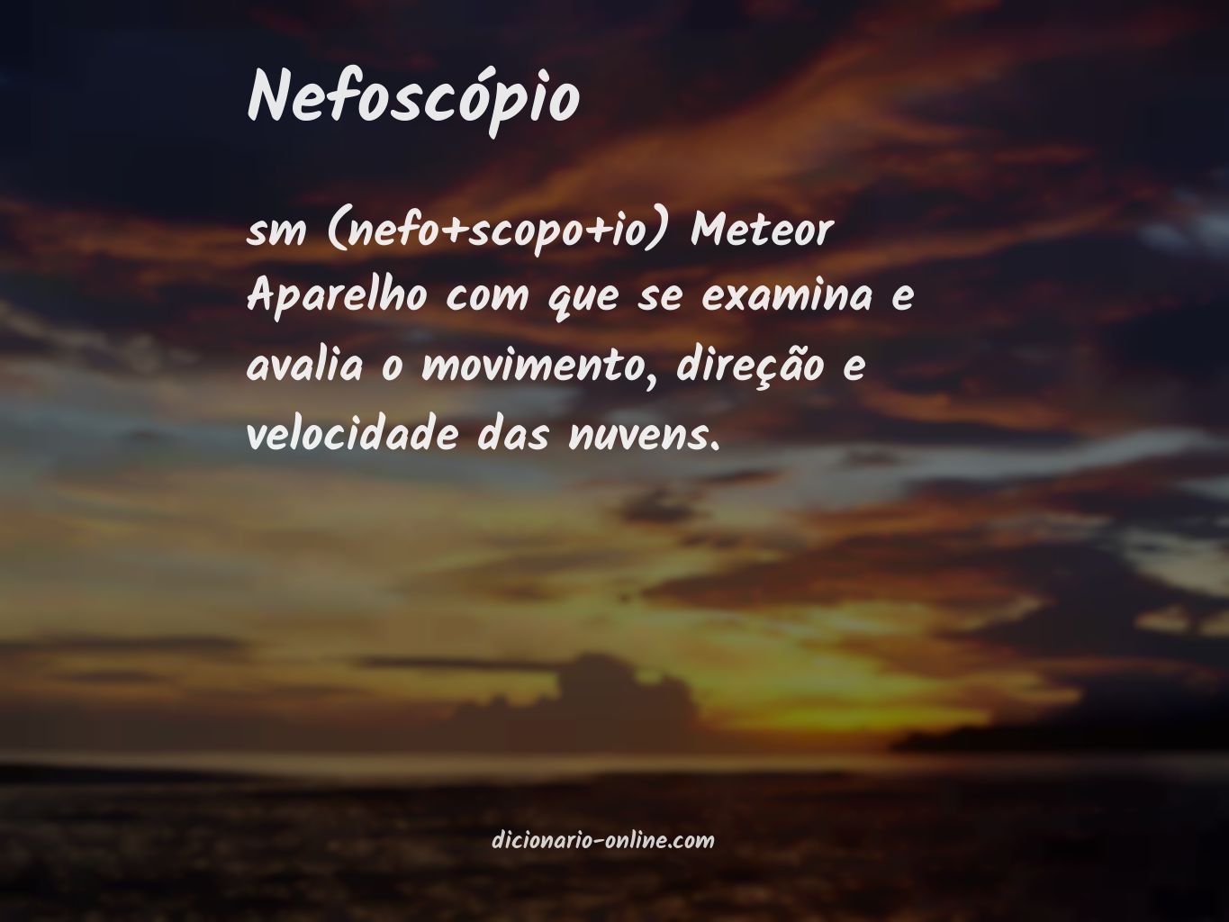 Significado de nefoscópio