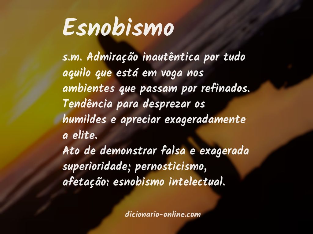 Significado de esnobismo