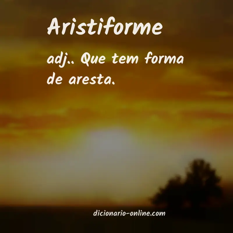 Significado de aristiforme