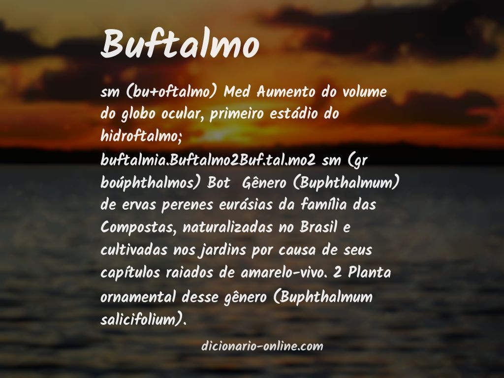 Significado de buftalmo