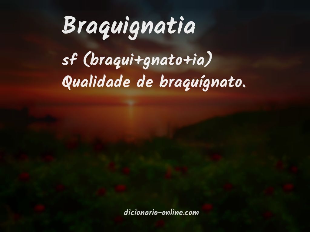 Significado de braquignatia