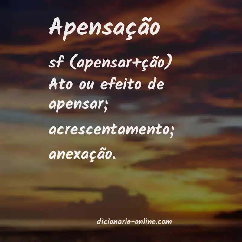 Significado de apensação