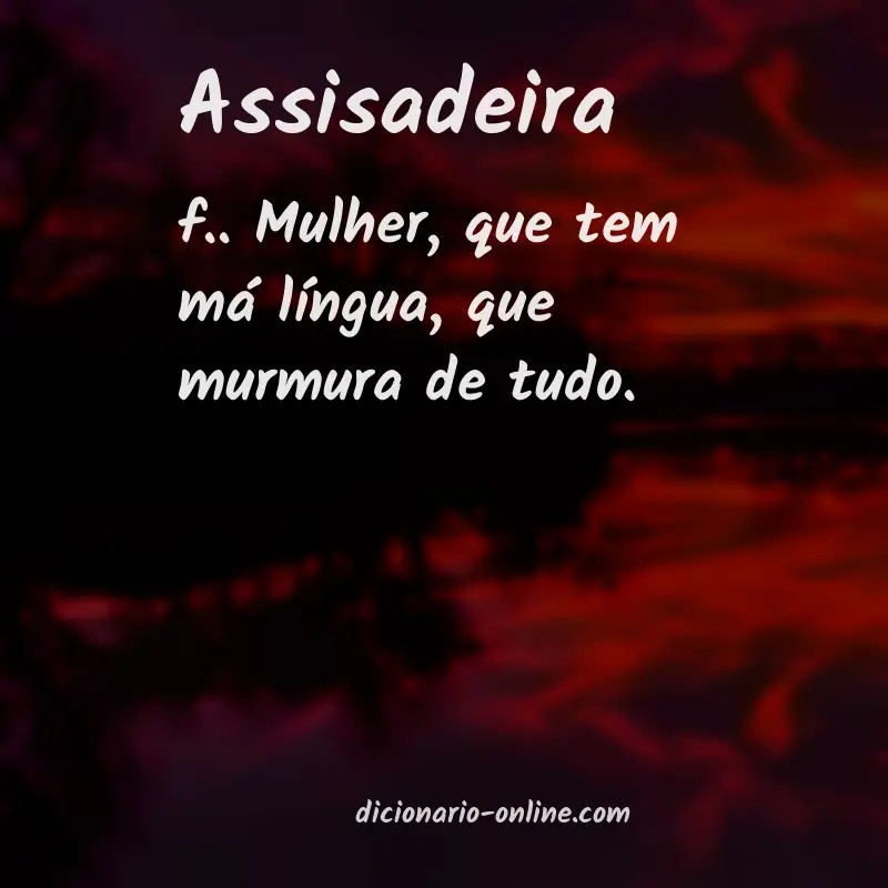Significado de assisadeira