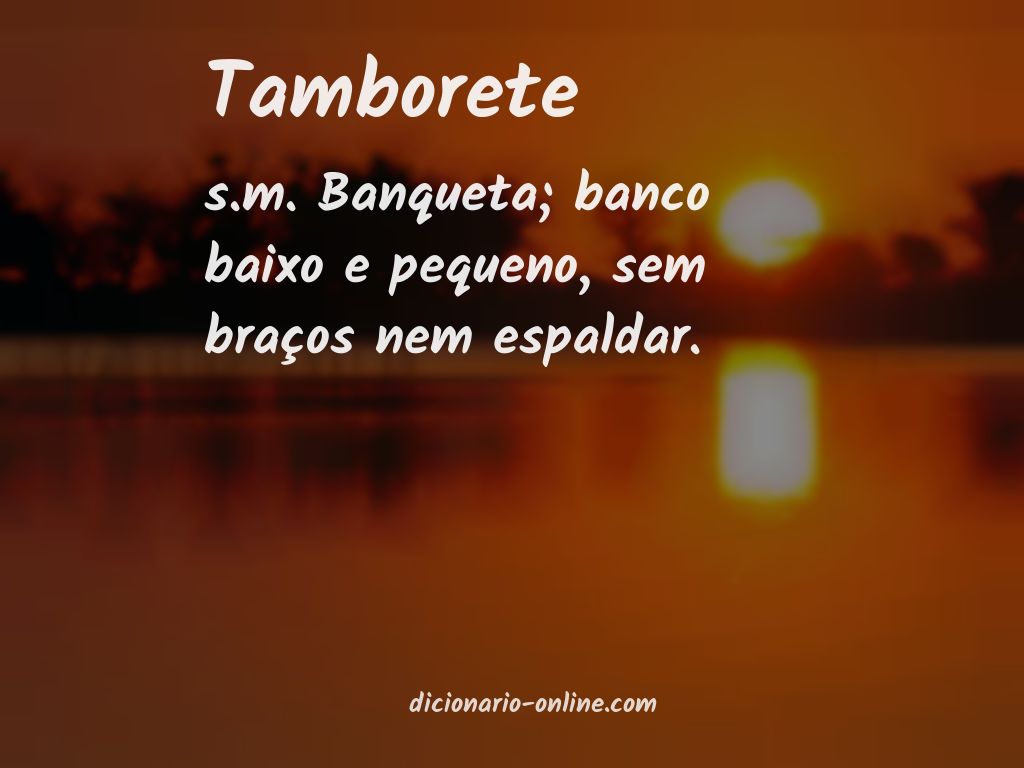 Significado de tamborete