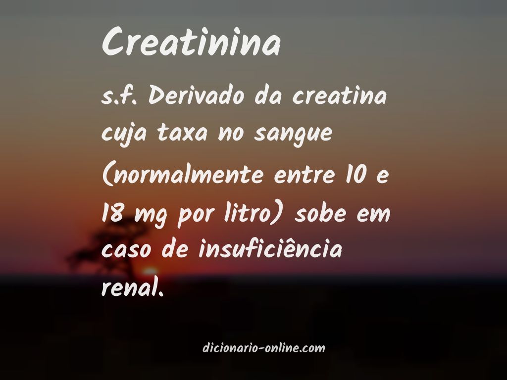 Significado de creatinina