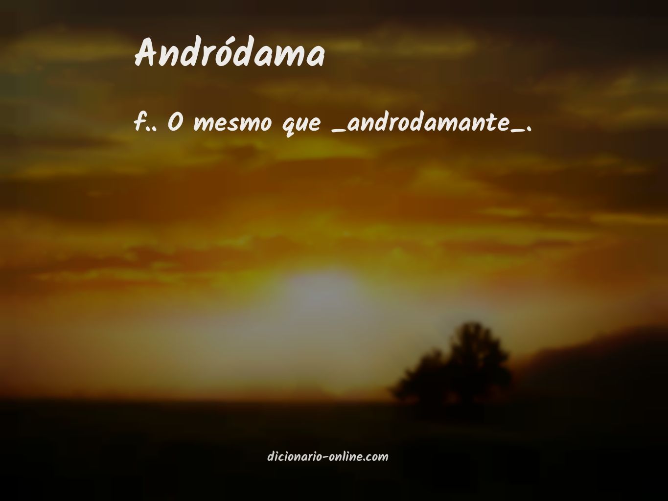 Significado de andródama