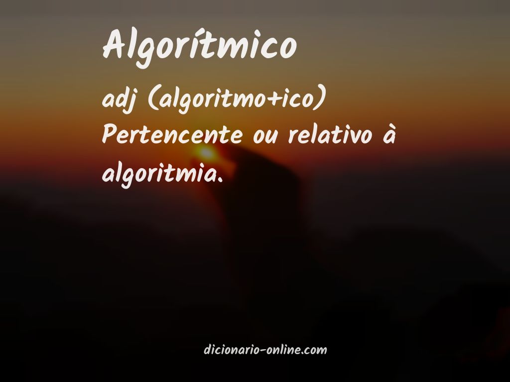 Significado de algorítmico