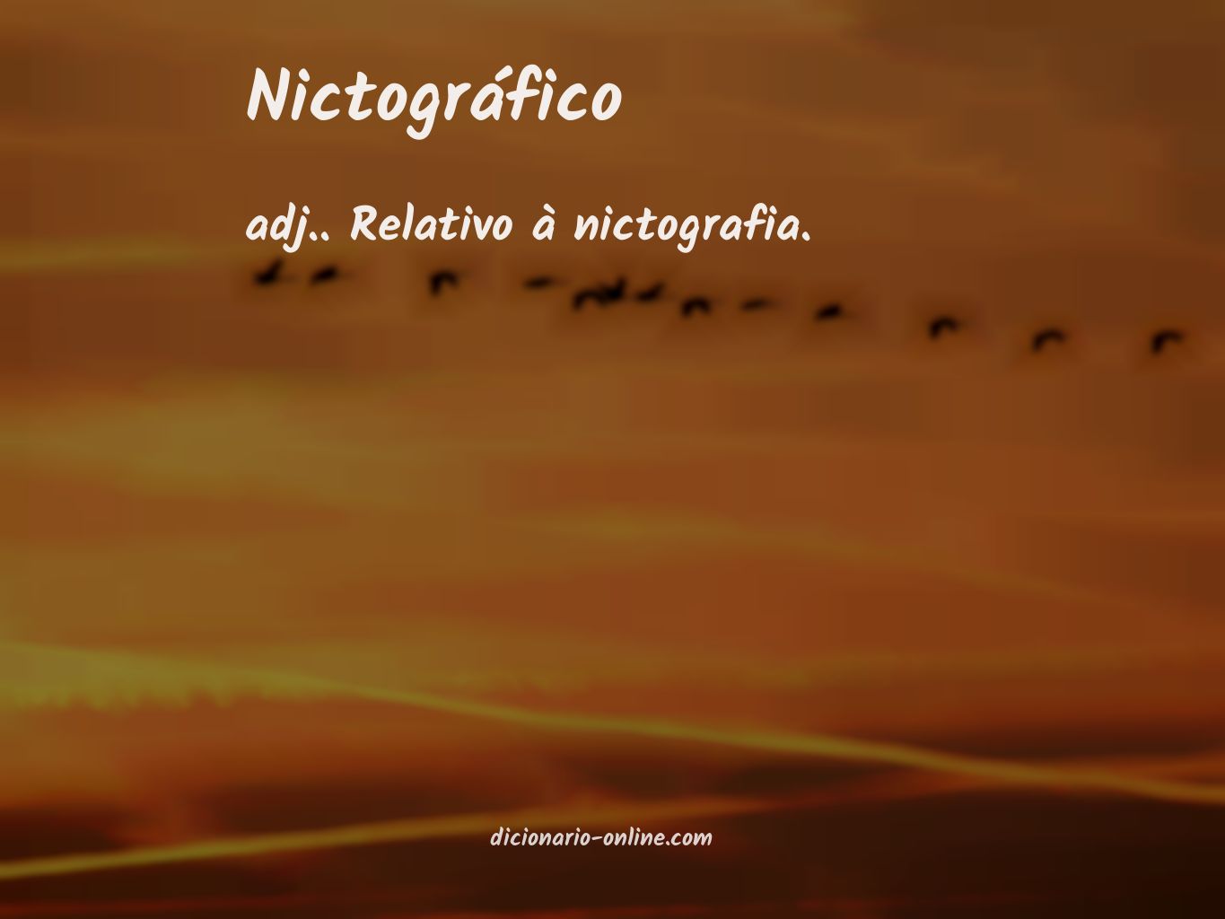 Significado de nictográfico