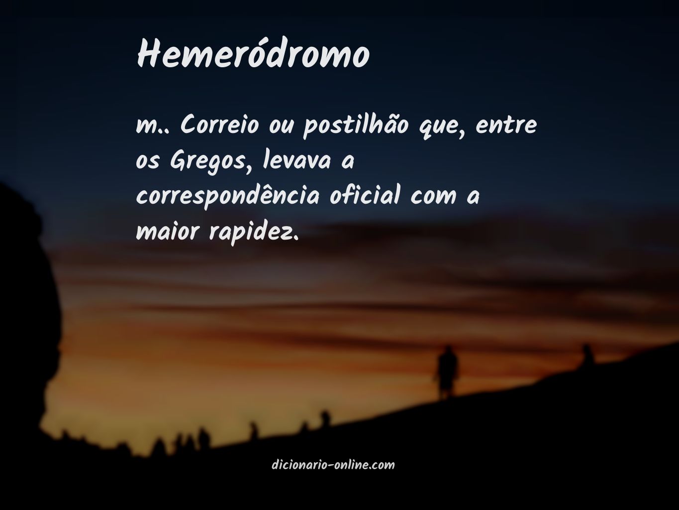 Significado de hemeródromo