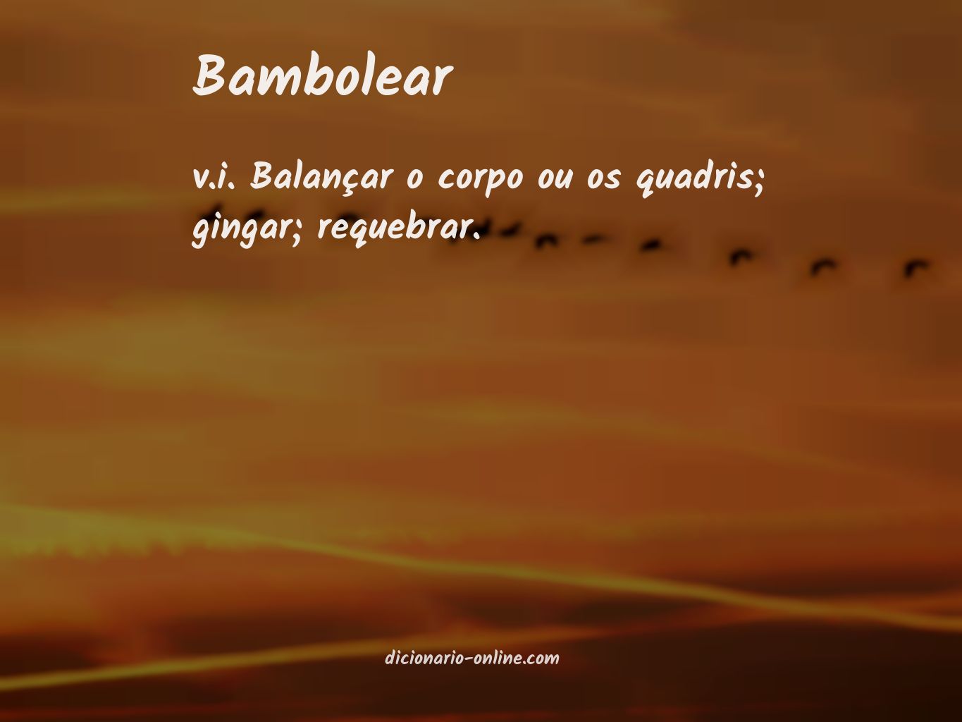 Significado de bambolear