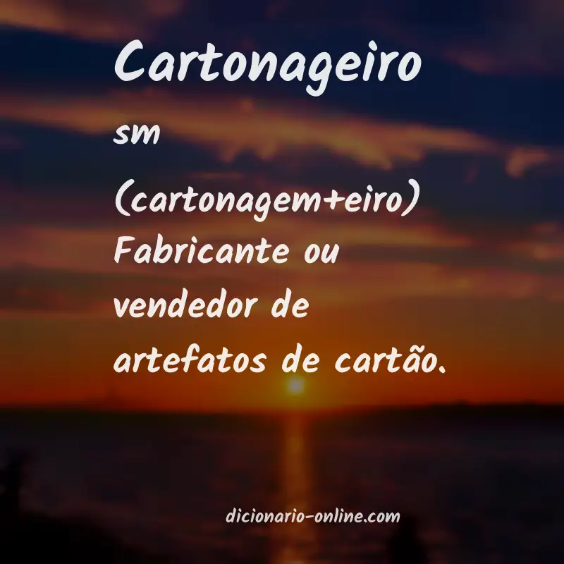 Significado de cartonageiro