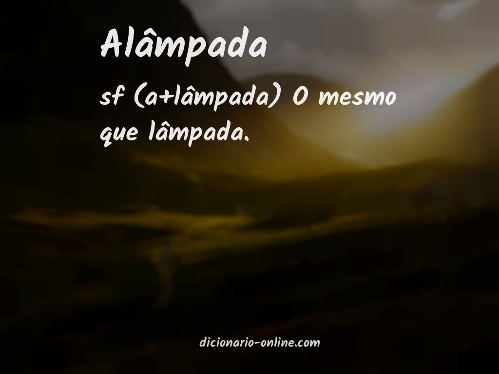 Significado de alâmpada