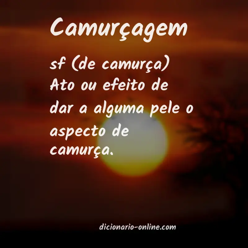Significado de camurçagem