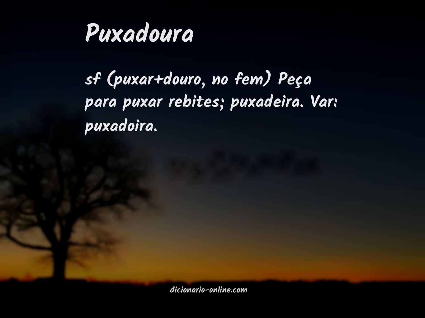 Significado de puxadoura