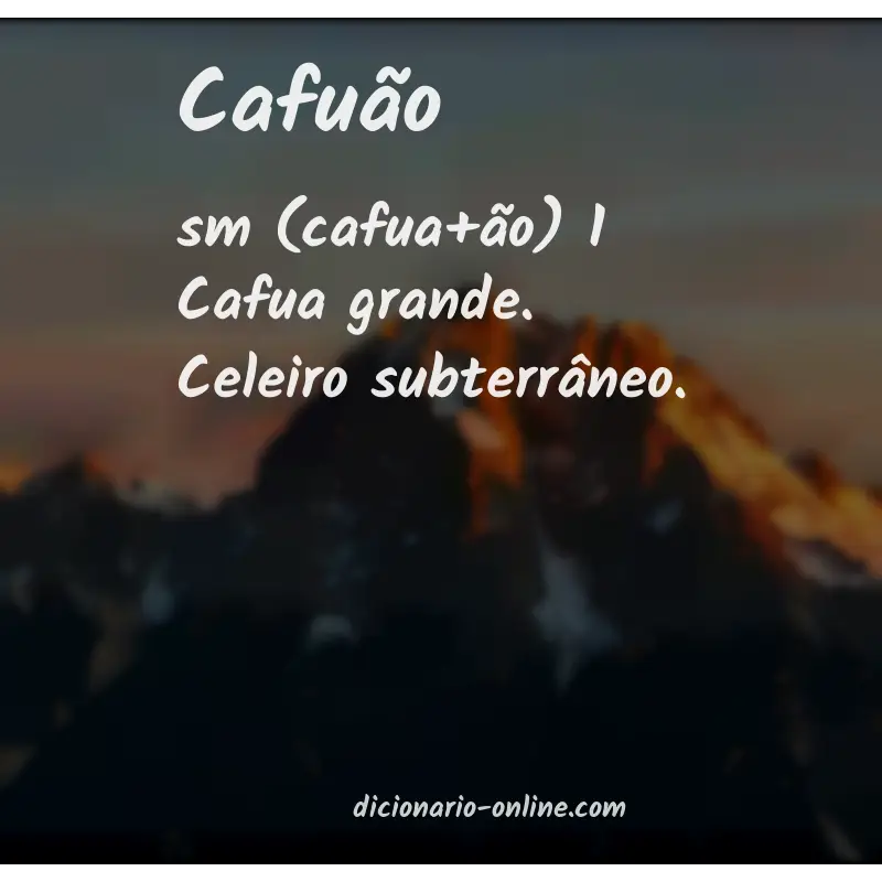 Significado de cafuão