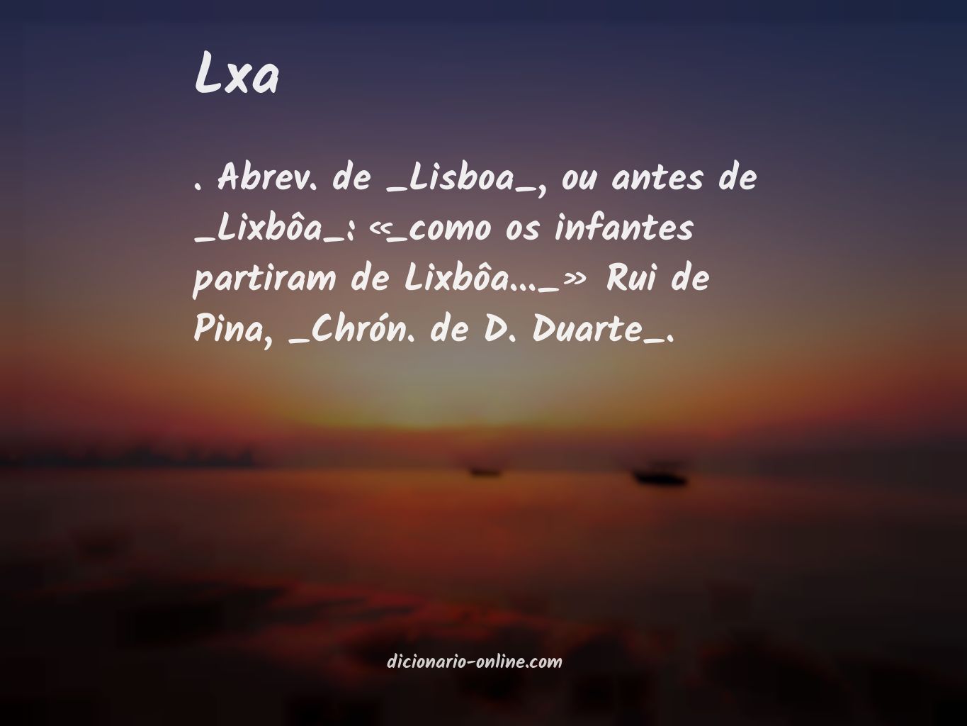 Significado de lxa