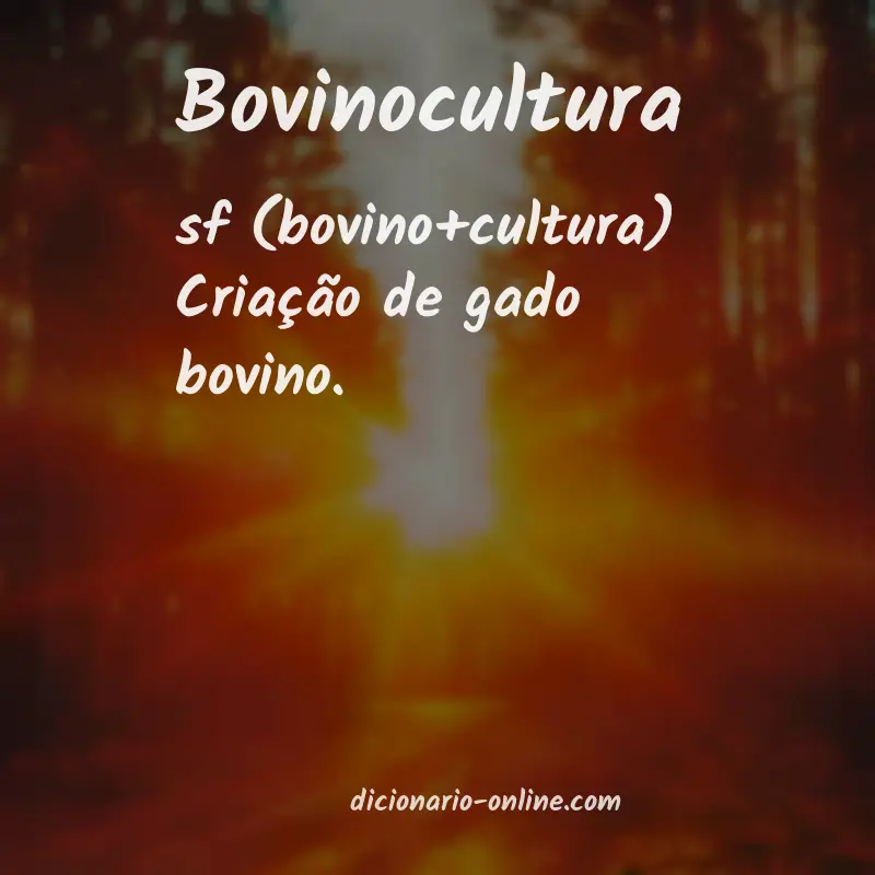 Significado de bovinocultura