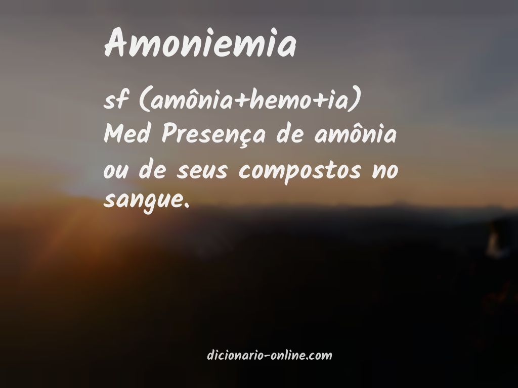 Significado de amoniemia