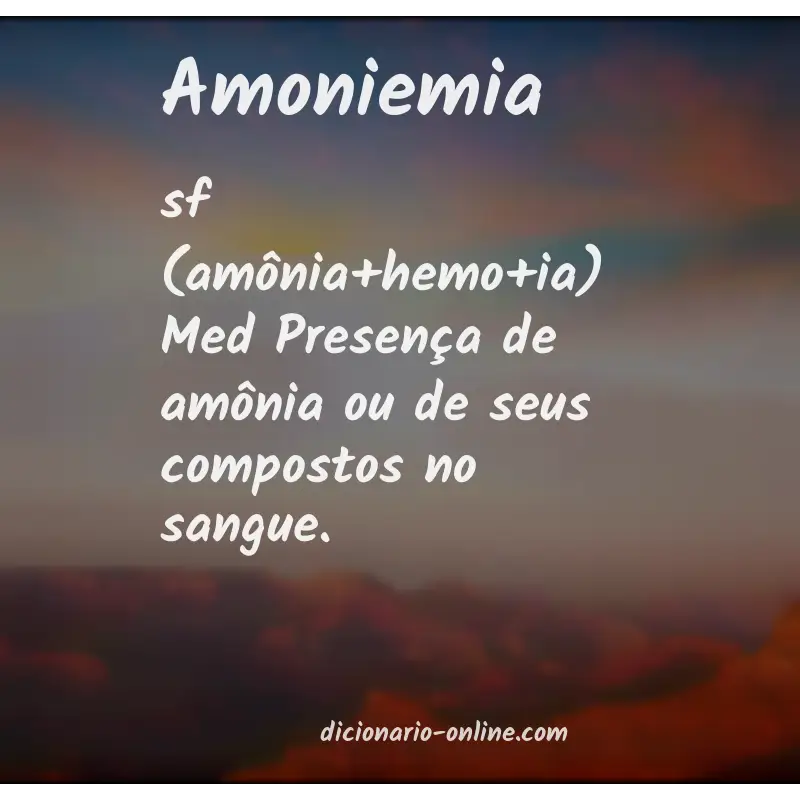 Significado de amoniemia