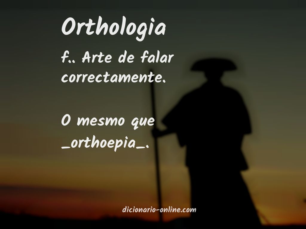 Significado de orthologia